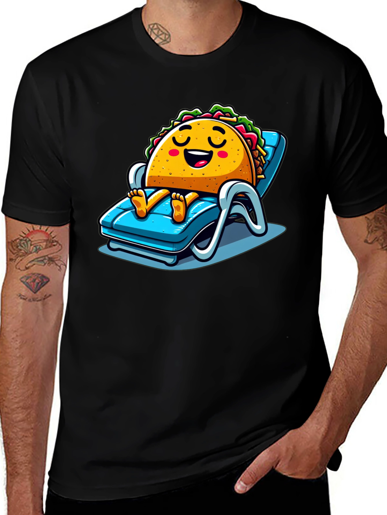 Relaxing Taco Graphic T-Shirt