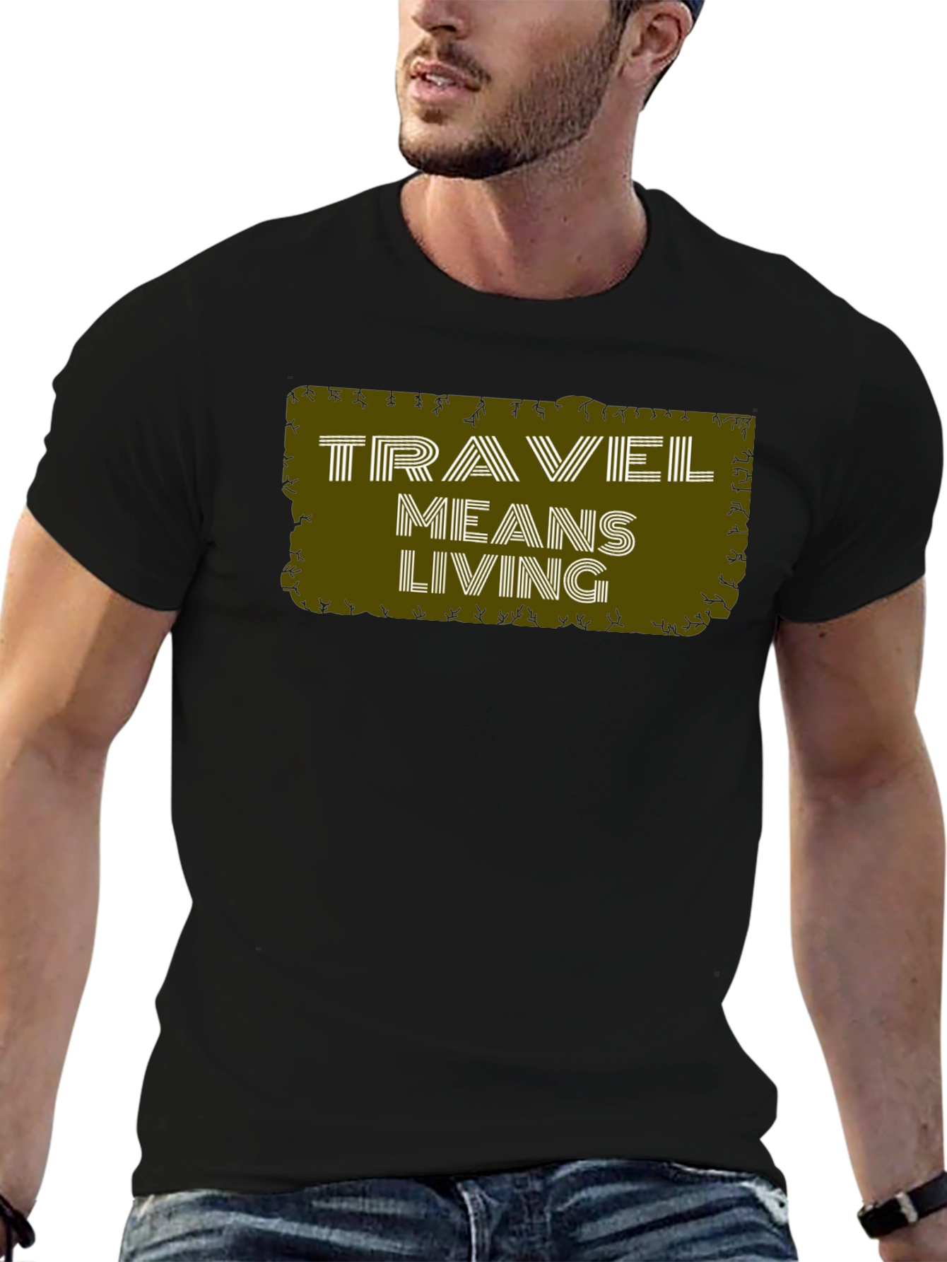 Travel Means Living Graphic Tee - Black