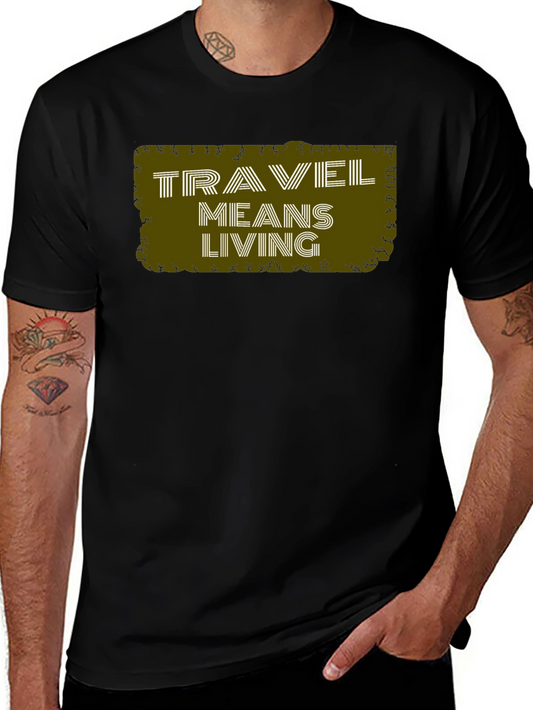 Travel Means Living Graphic Tee - Black