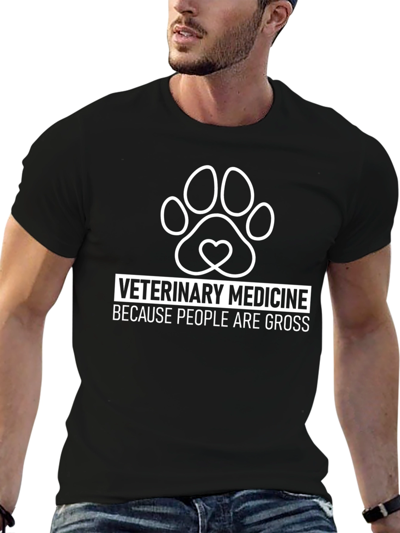 Veterinary Medicine T-Shirt - Because People Are Gross Tee