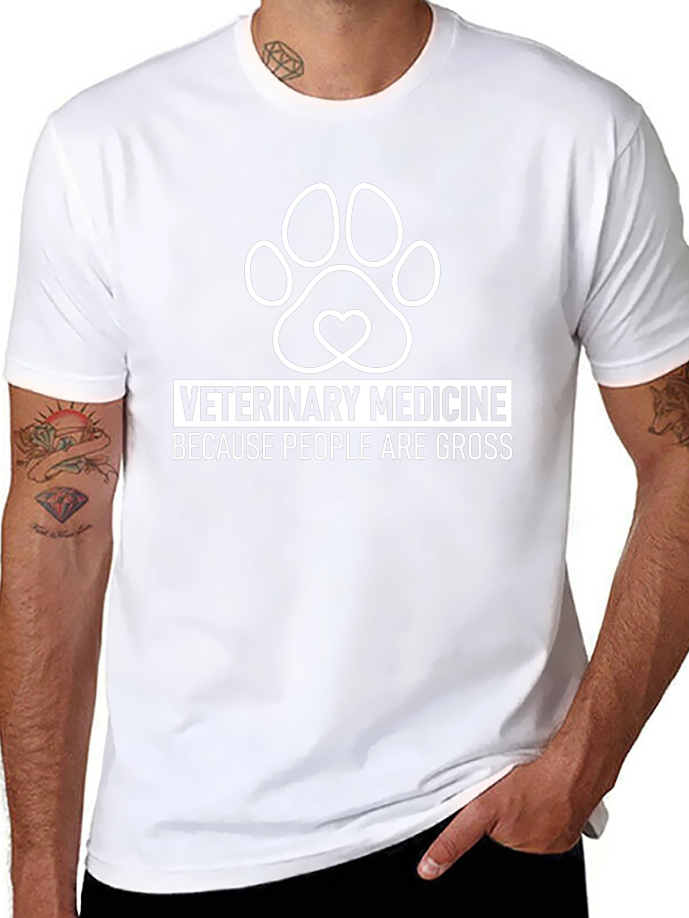 Veterinary Medicine T-Shirt - Because People Are Gross Tee