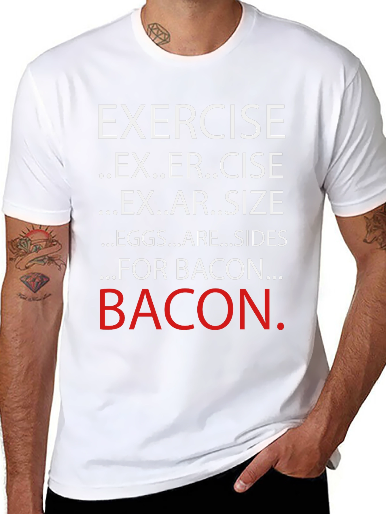 Exercise? T-Shirt - Funny Bacon Lover Tee
