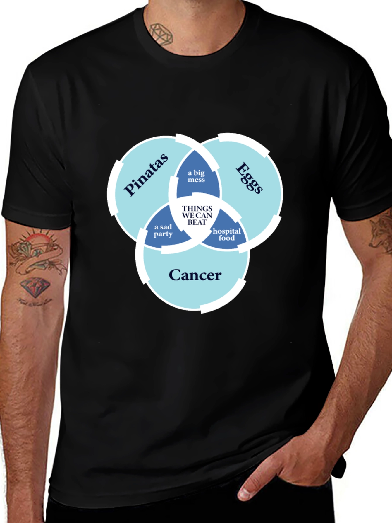 Humorous T-Shirt: Things We Can Beat Venn Diagram