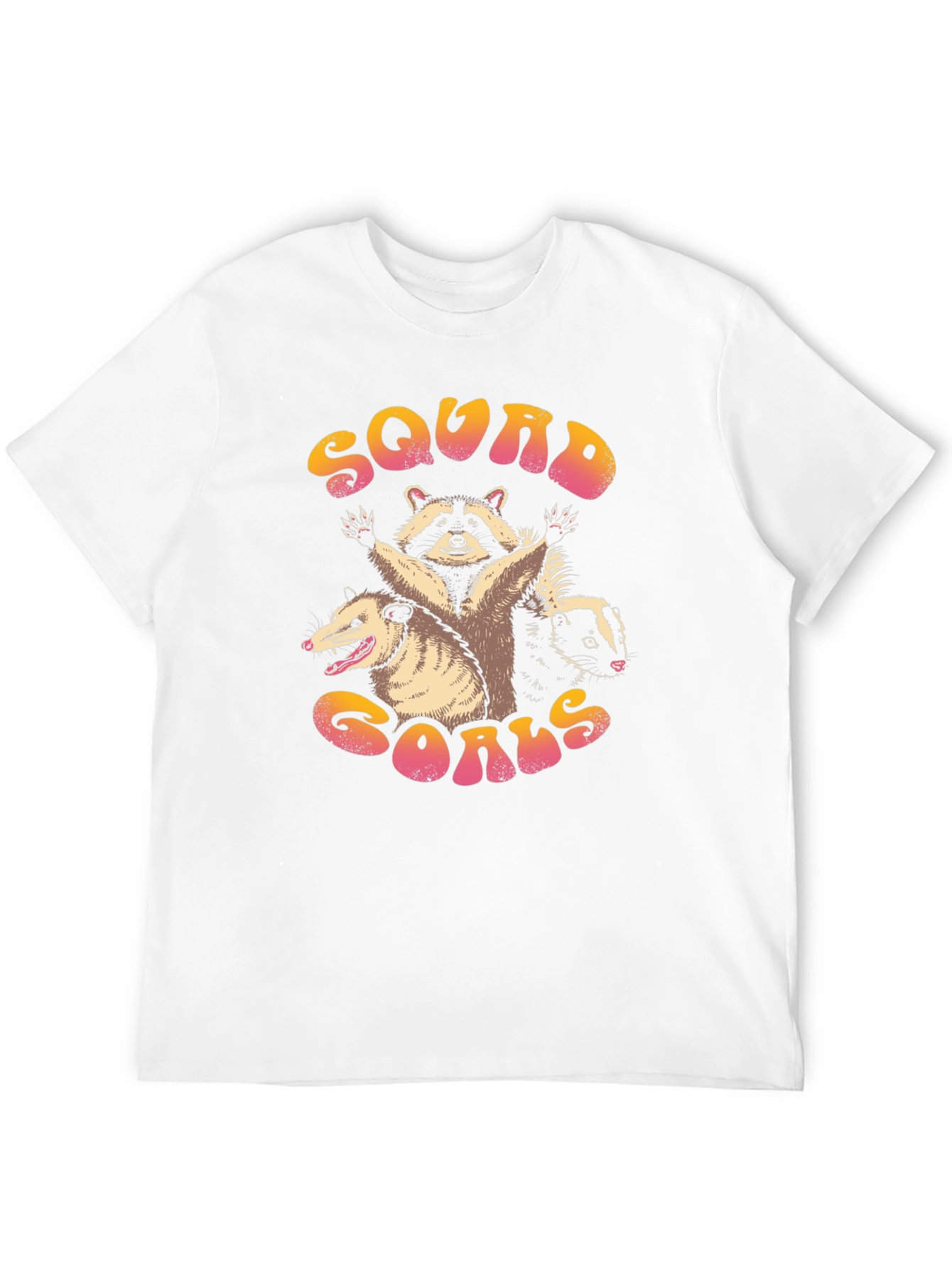 Squad Goals Graphic Tee - Raccoon Opossum Skunk