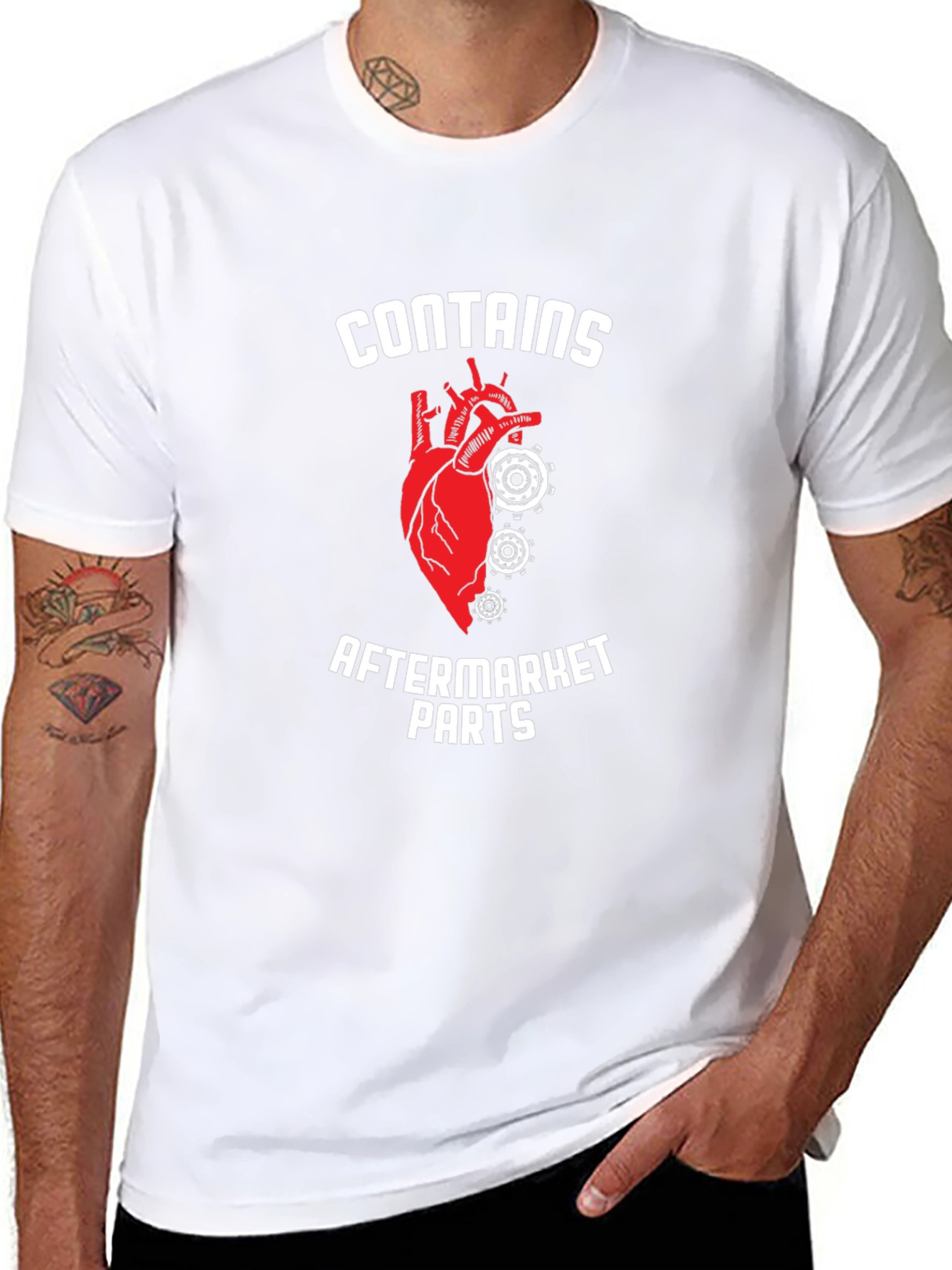 Contains Aftermarket Parts T-Shirt Funny Mechanic Tee