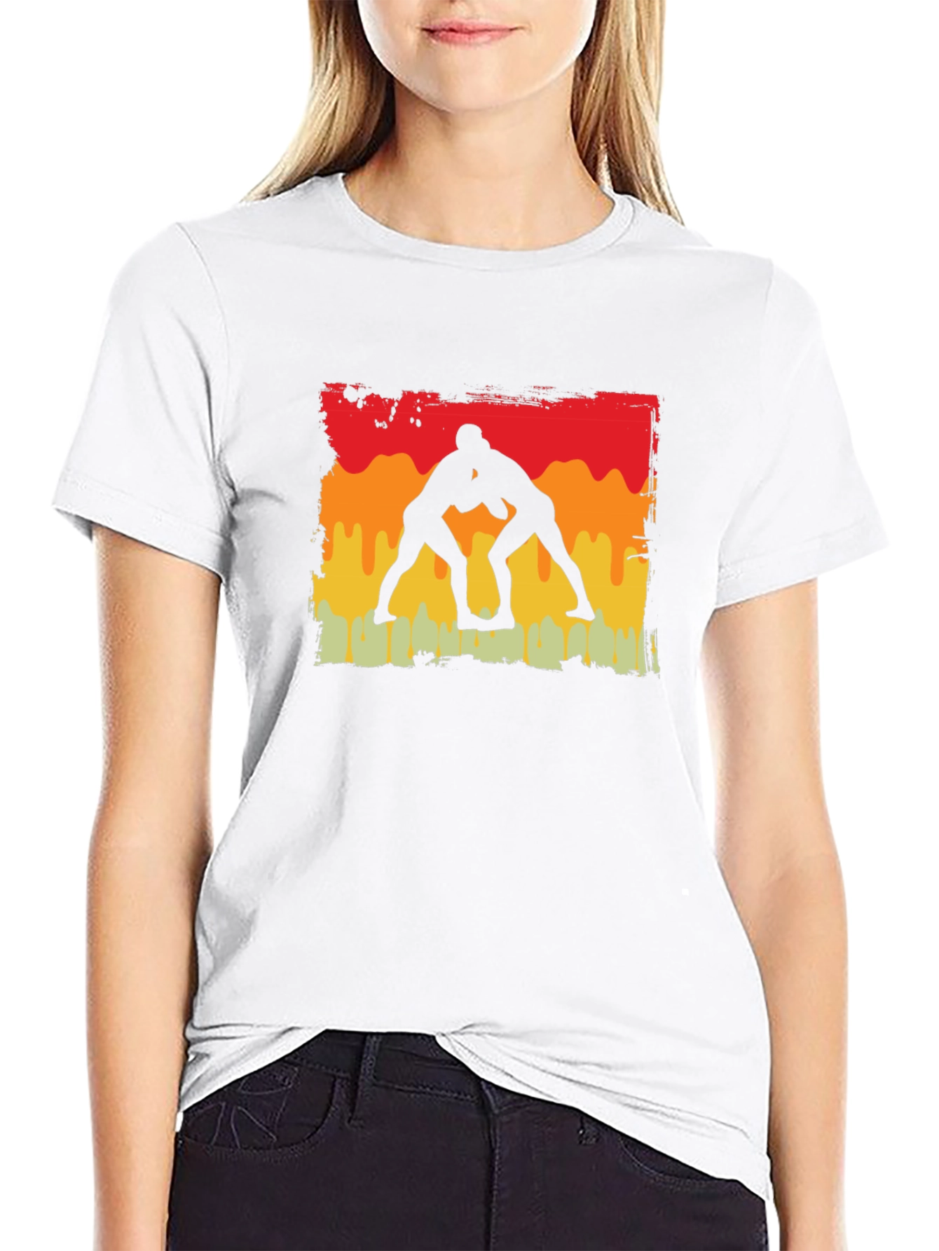 Wrestling Silhouette Graphic Tee