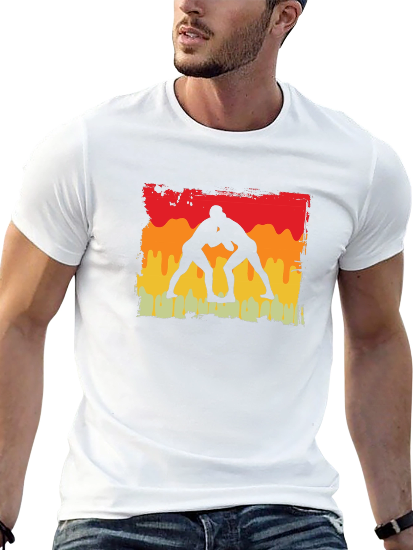 Wrestling Silhouette Graphic Tee