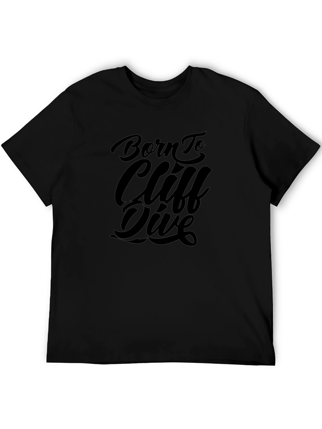 Born to Cliff Dive Black Graphic Tee