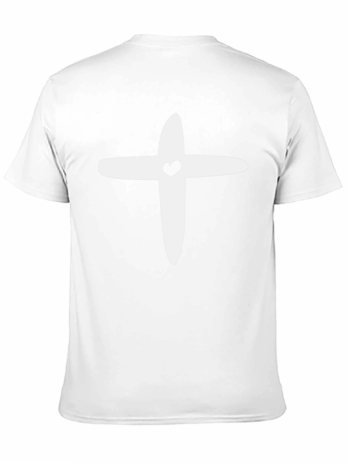 Heart Cross Graphic Tee - Stylish Black T-Shirt