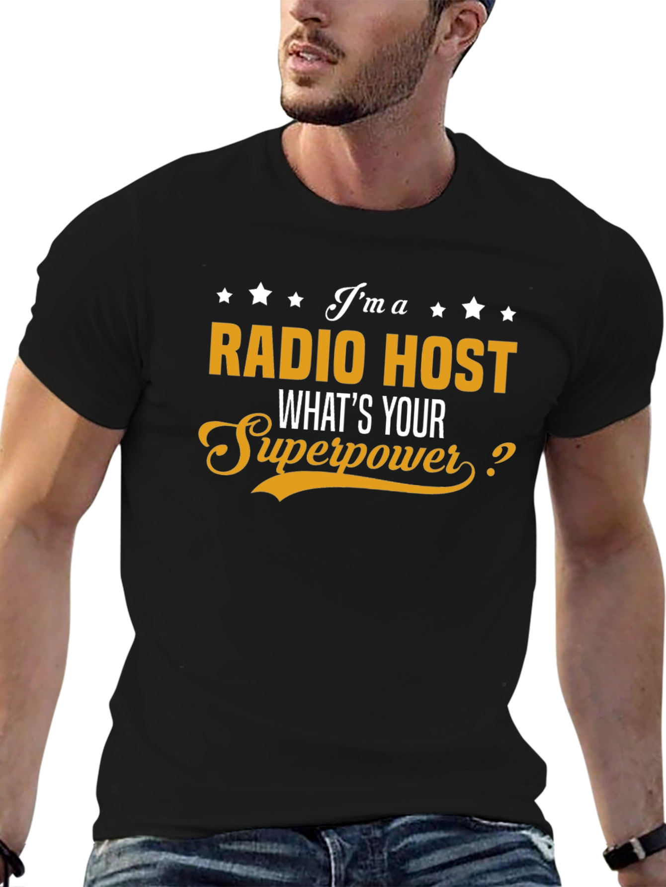 Radio Host Superpower Graphic T-Shirt