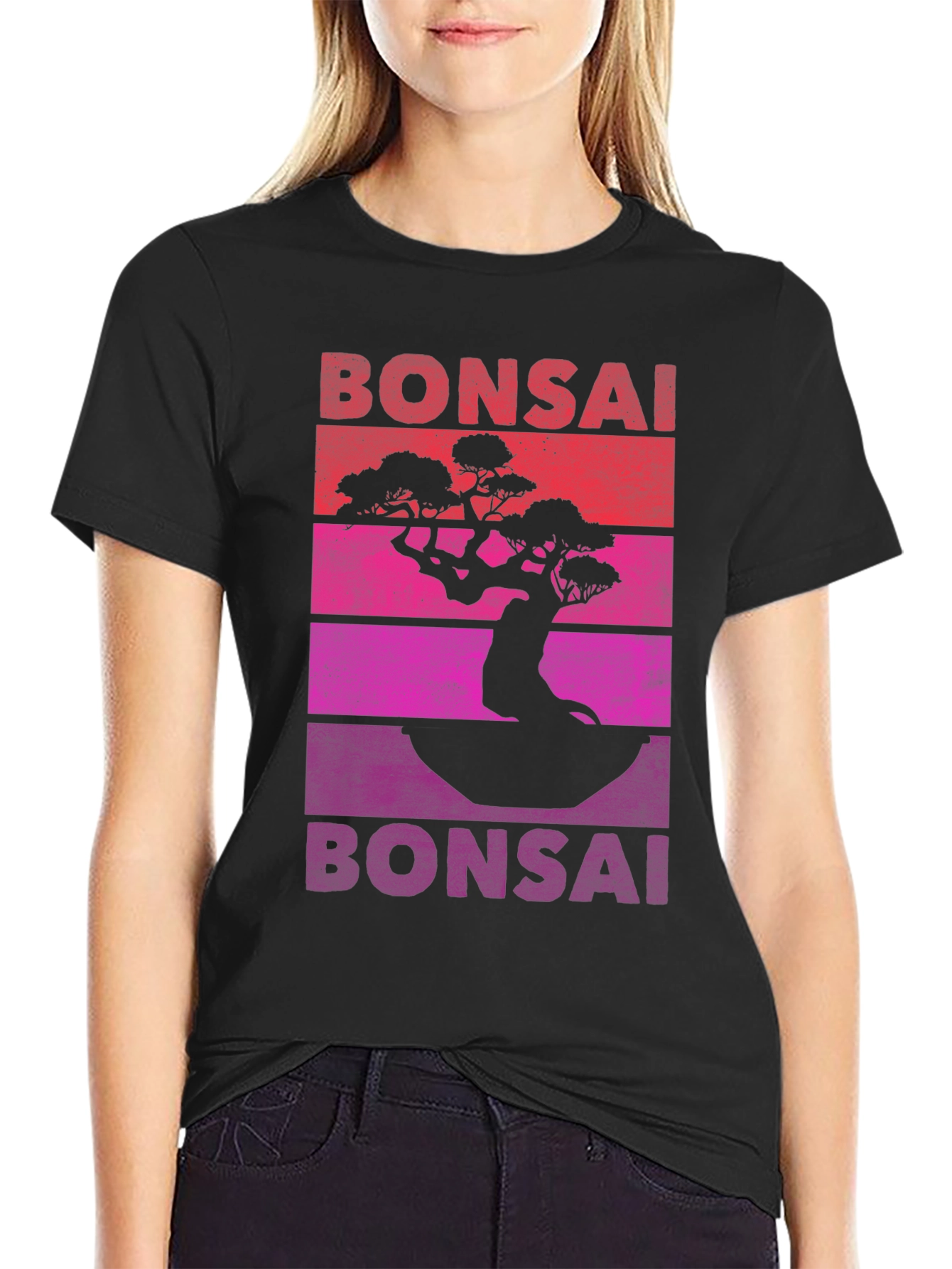 Bonsai Tree Retro T-Shirt - Unique Graphic Tee