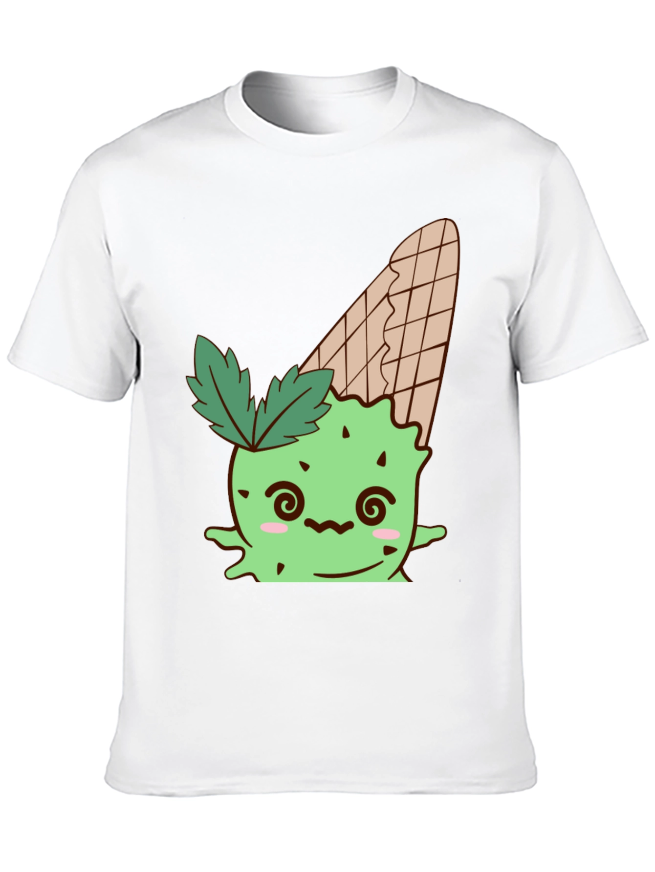 Ice Cream Cone Monster Graphic Tee - Black