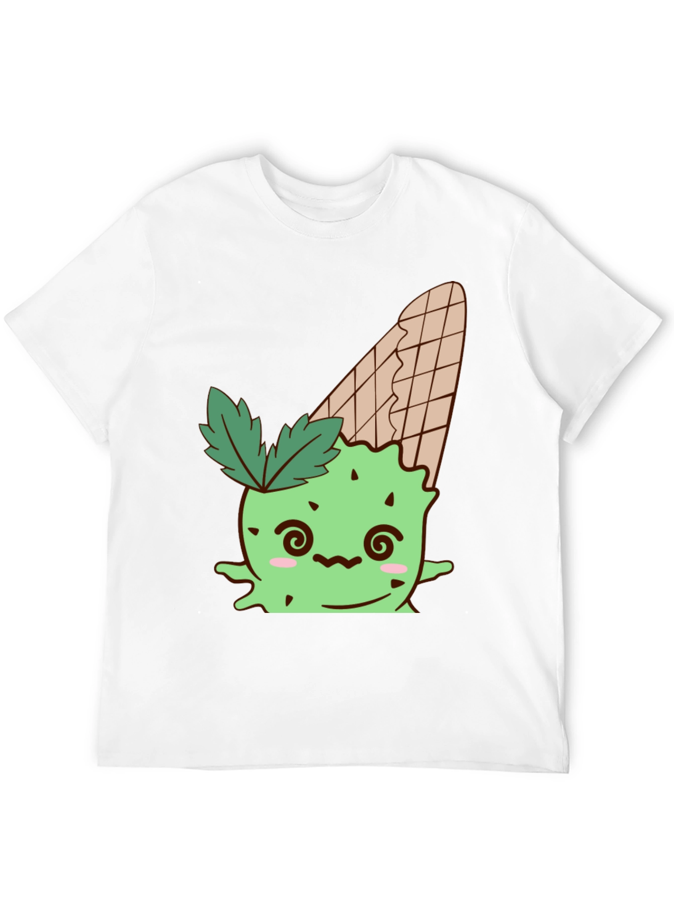 Ice Cream Cone Monster Graphic Tee - Black