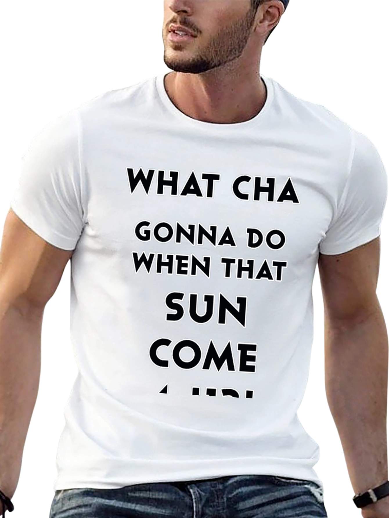 What Cha Gonna Do T-Shirt - Black Cotton Tee