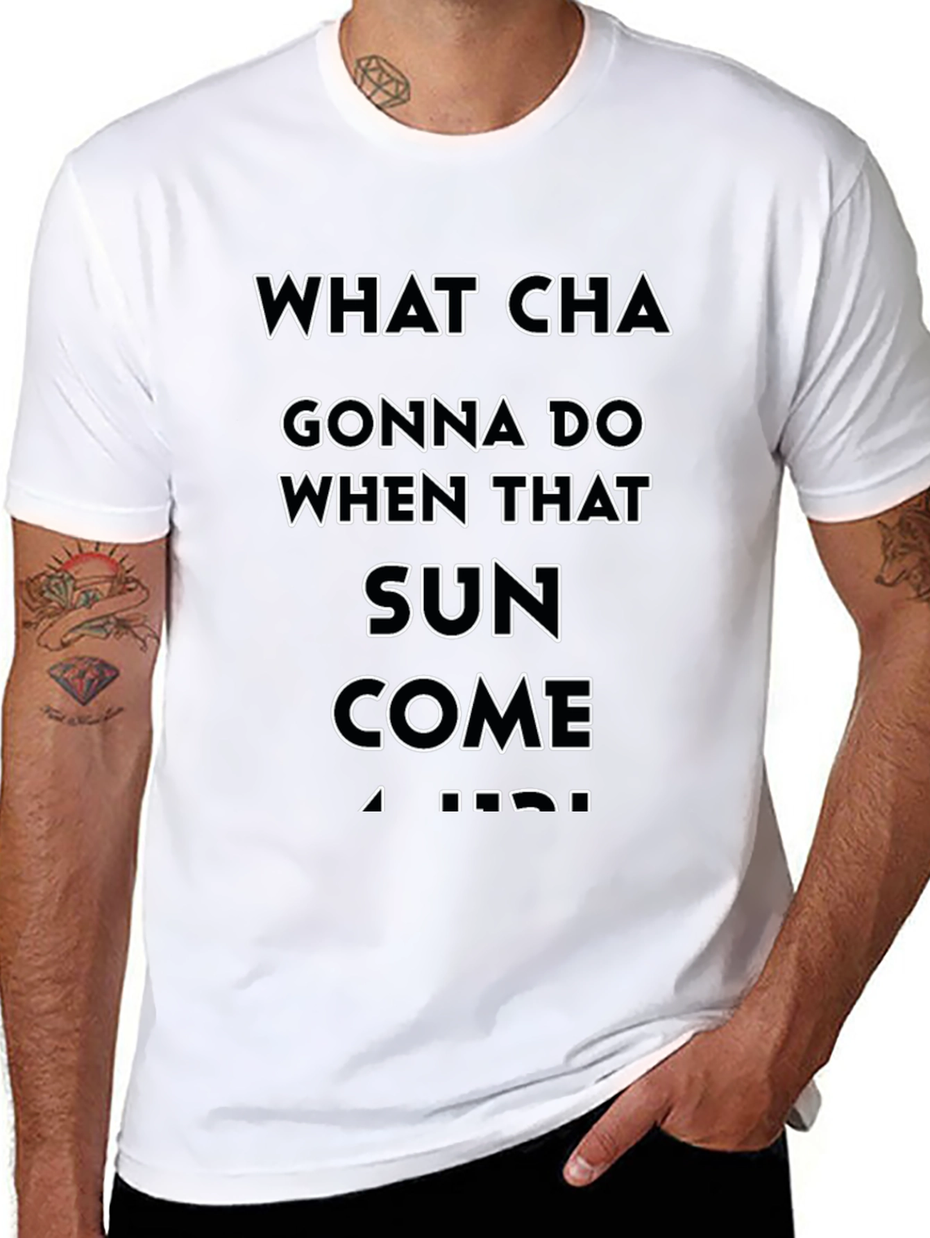 What Cha Gonna Do T-Shirt - Black Cotton Tee