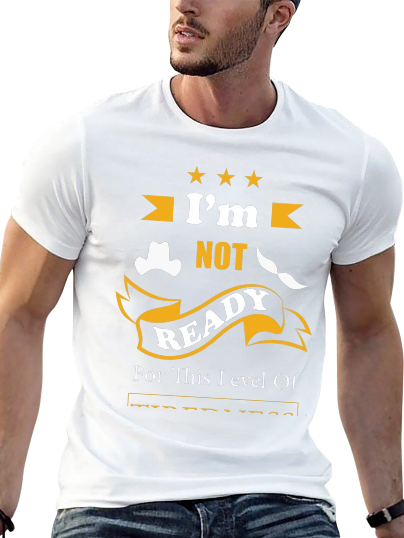 Humorous Not Ready Graphic Print T-Shirt