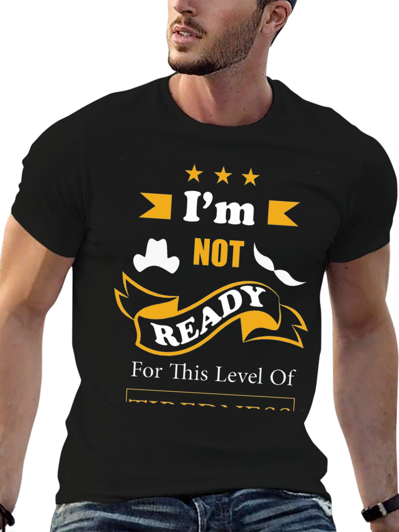 Humorous Not Ready Graphic Print T-Shirt