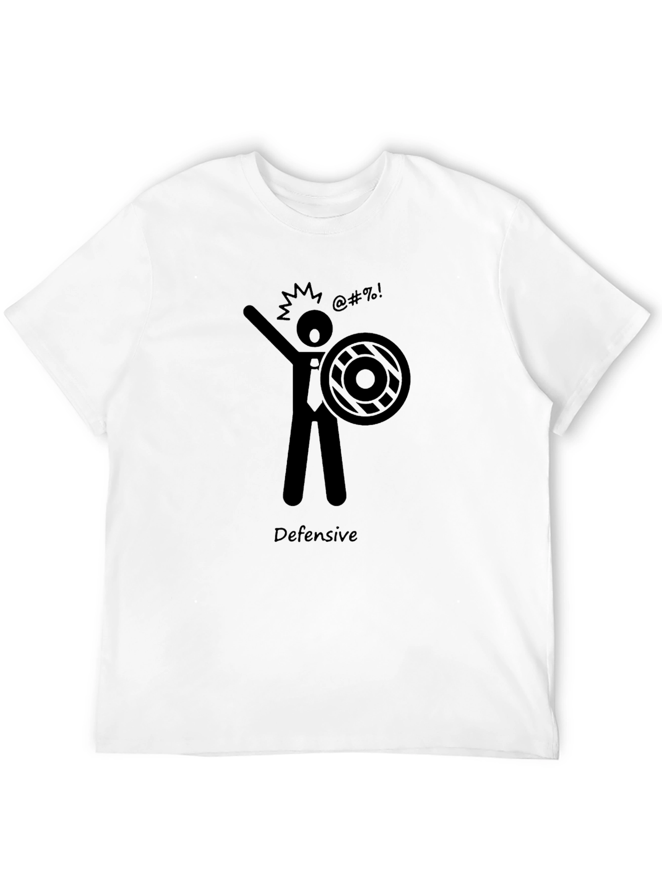 Defensive Mode: Graphic Black T-Shirt