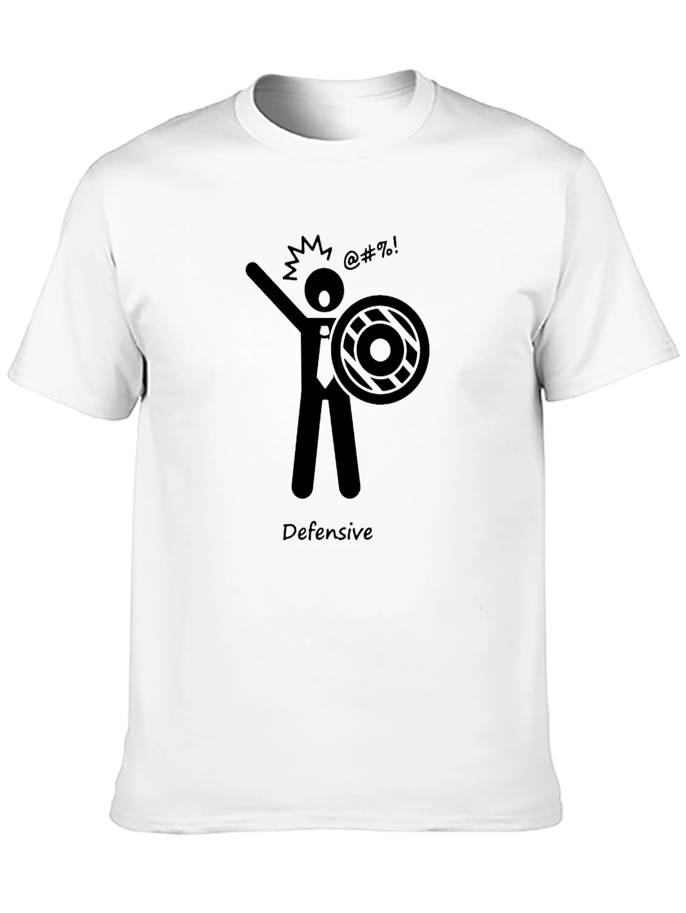 Defensive Mode: Graphic Black T-Shirt