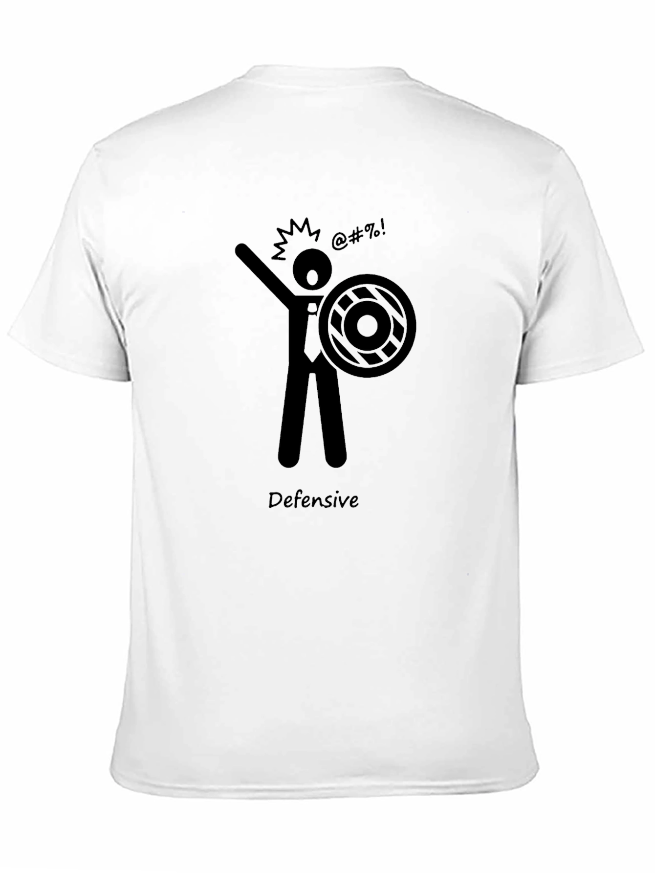 Defensive Mode: Graphic Black T-Shirt