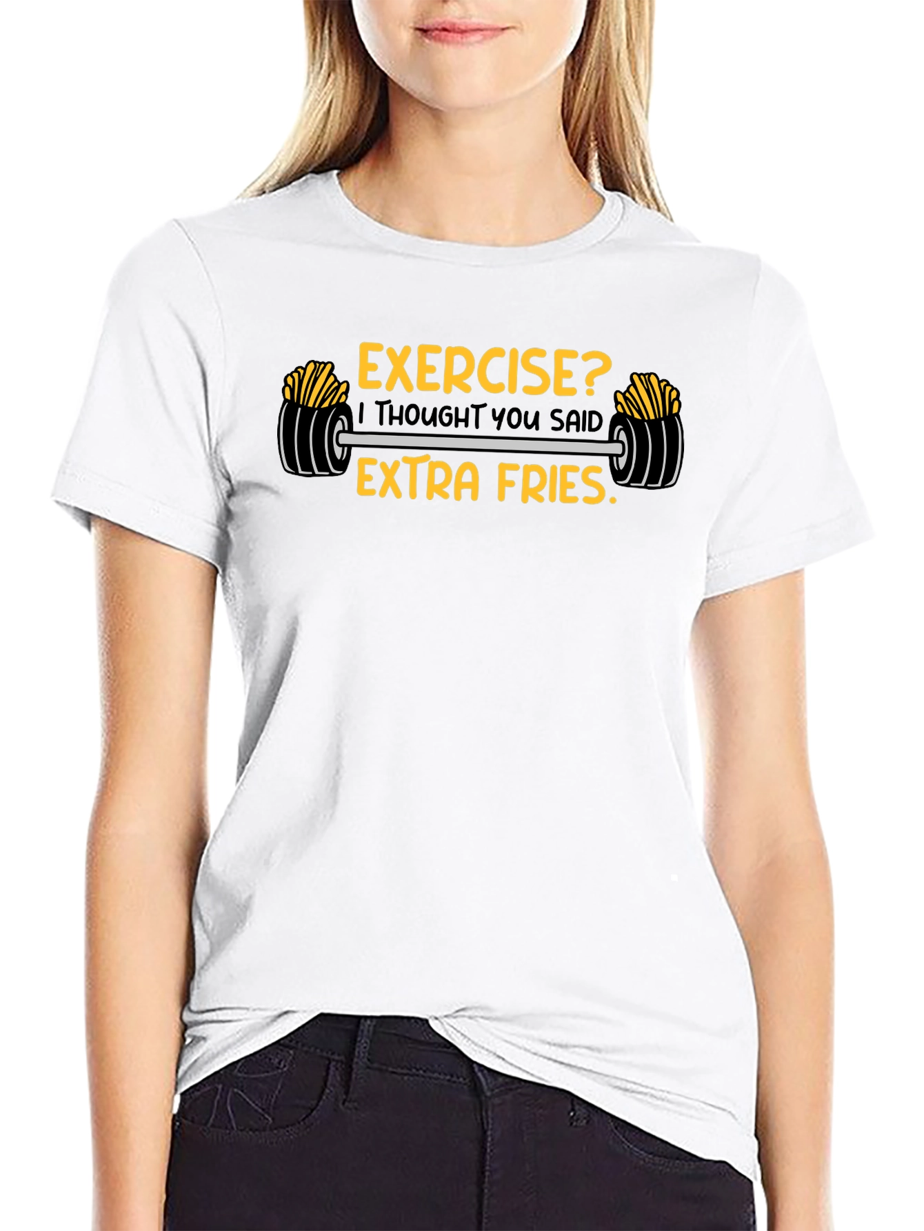 Funny Extra Fries Graphic T-Shirt