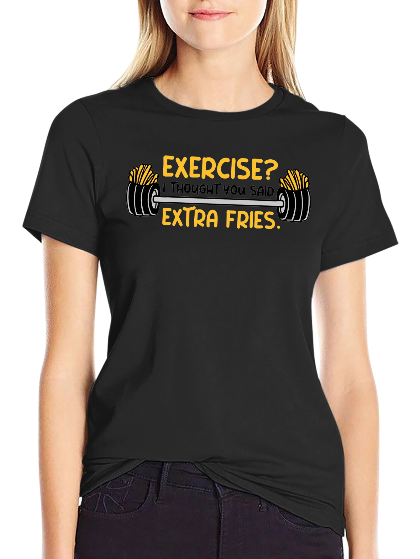Funny Extra Fries Graphic T-Shirt