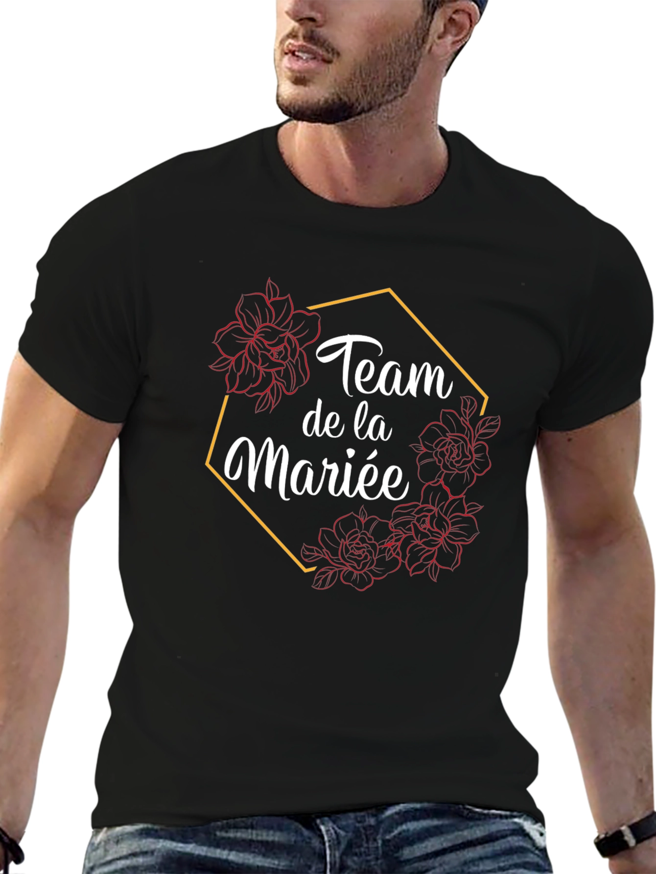 Team de la Mariée Black Graphic Tee
