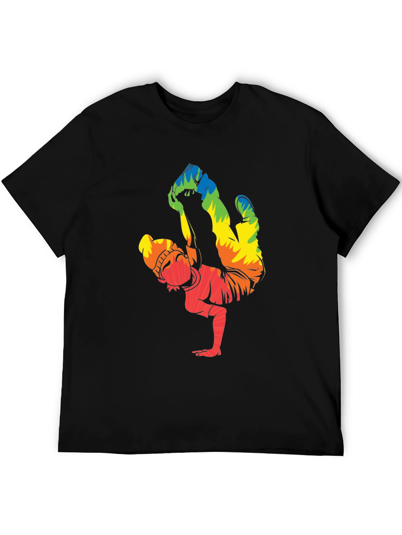 Rainbow Breakdancer Graphic T-Shirt - Street Style Tee