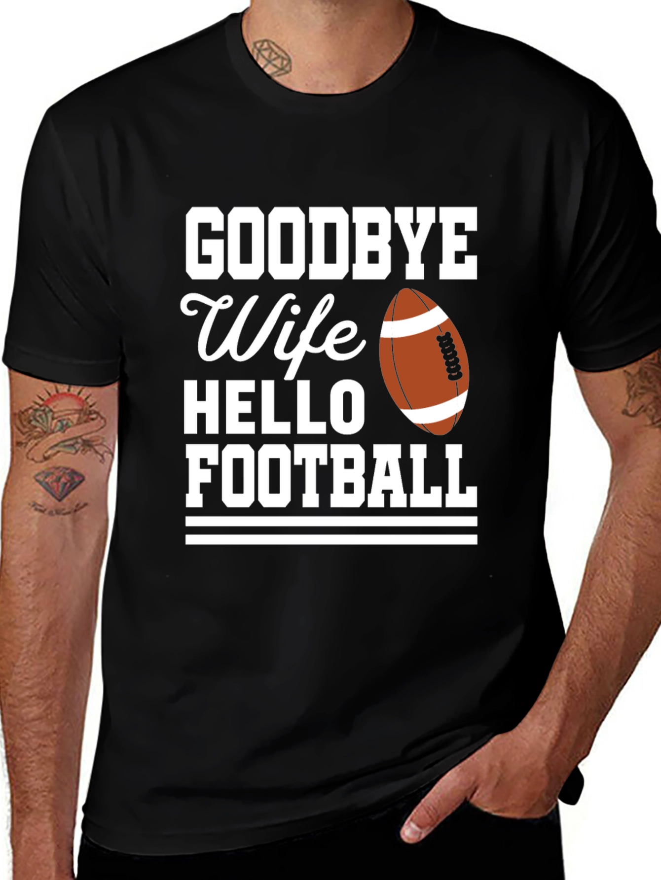 Goodbye Wife Hello Football Graphic Tee