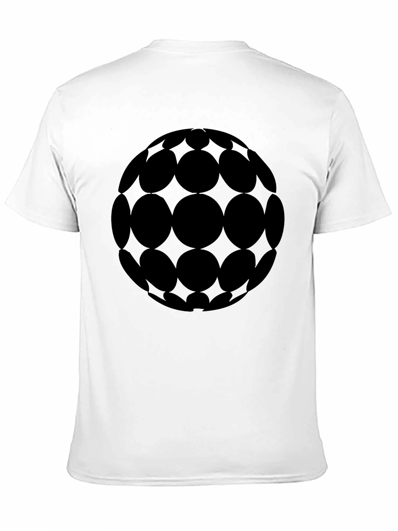 Geometric Sphere Graphic Tee - Stylish Black T-Shirt