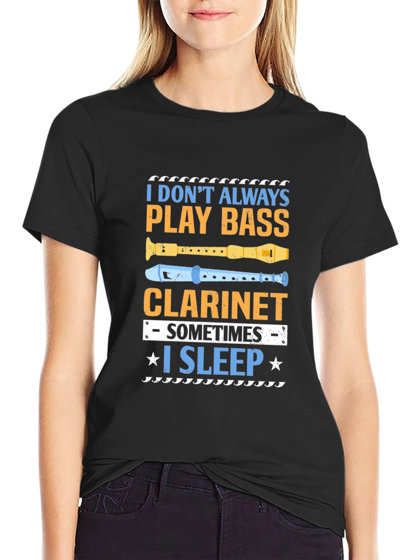 Bass Clarinet Player T-Shirt - Novelty Music Tee