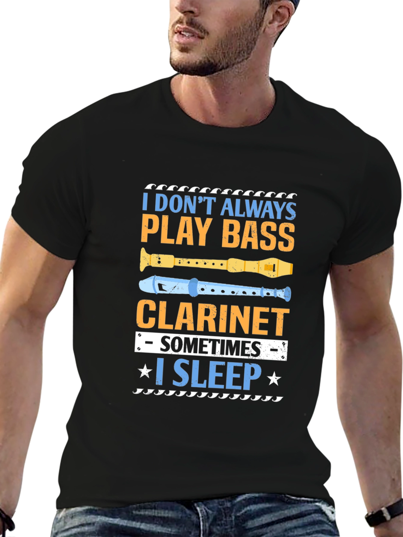 Bass Clarinet Player T-Shirt - Novelty Music Tee