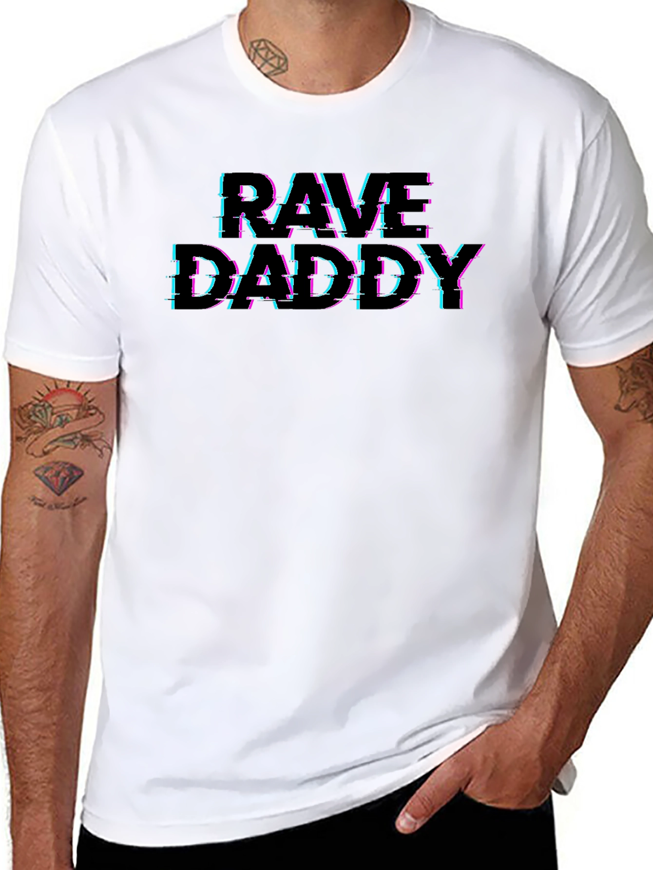 Rave Daddy T-Shirt Glitch Aesthetic