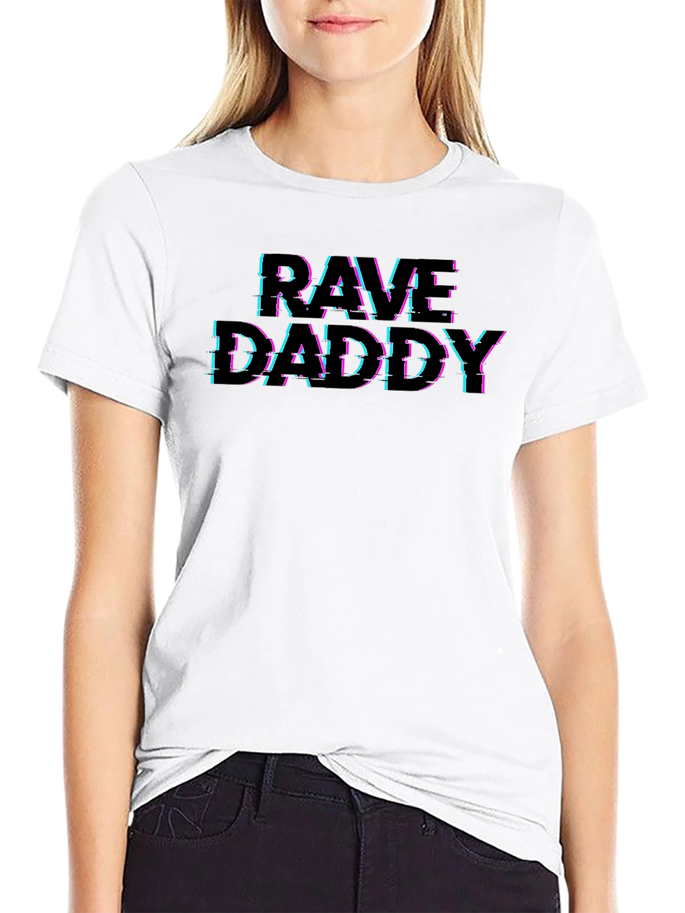 Rave Daddy T-Shirt Glitch Aesthetic