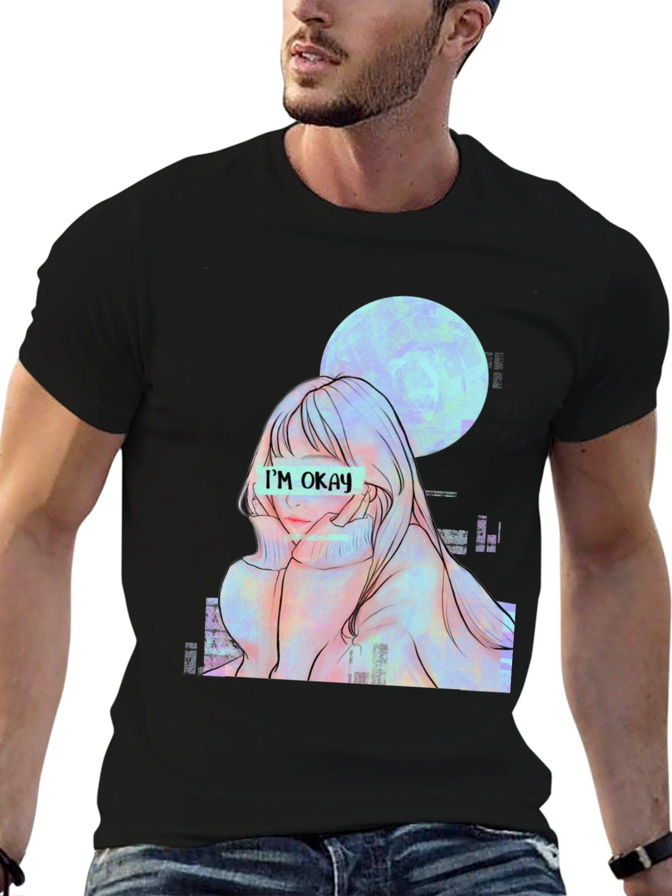 Im Okay Anime Girl Graphic Tee