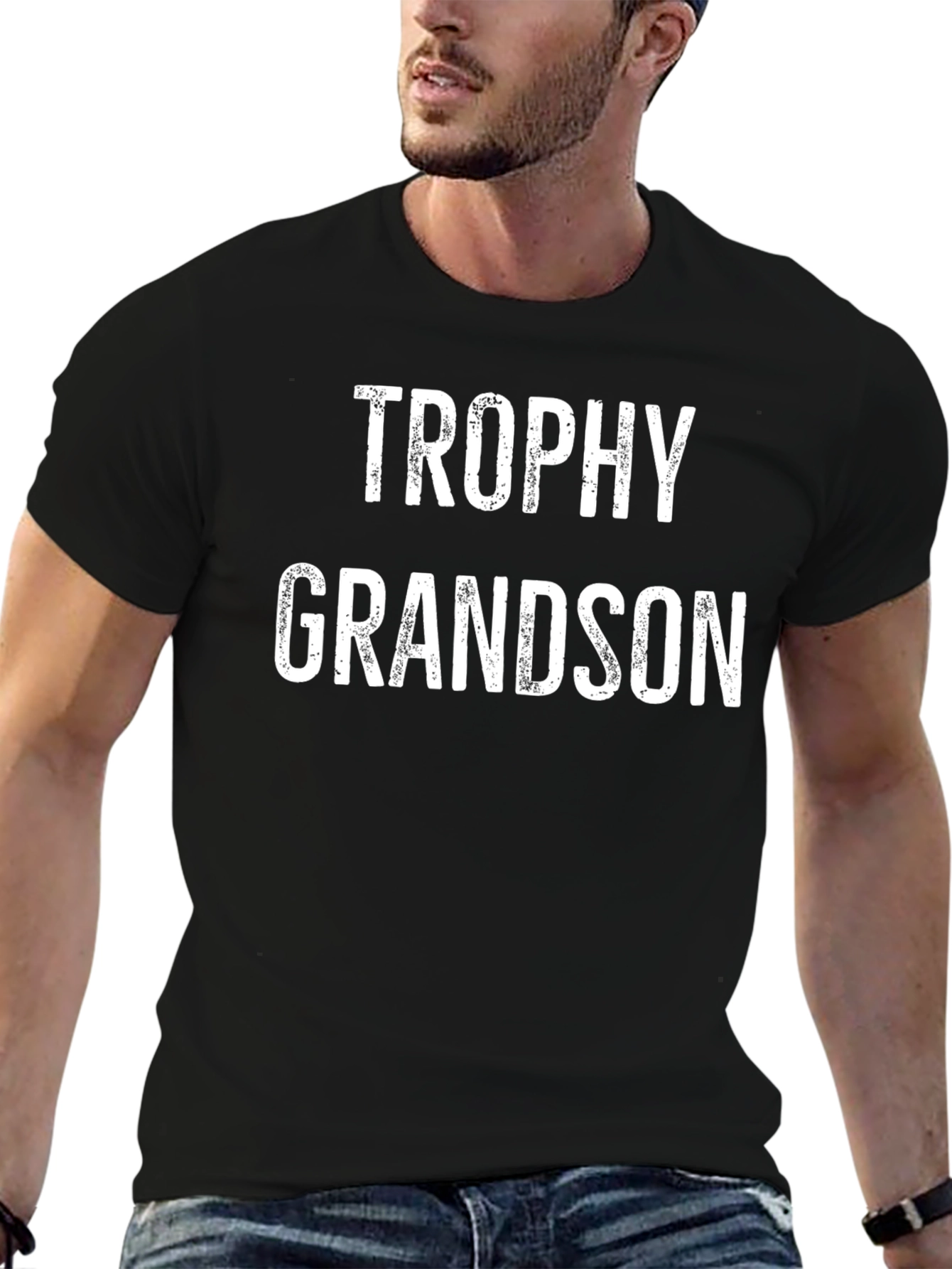 Trophy Grandson Graphic T-Shirt - Novelty Gift
