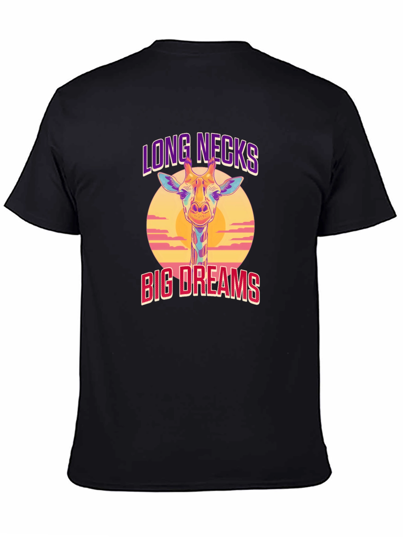 Long Necks Big Dreams Giraffe Graphic Tee