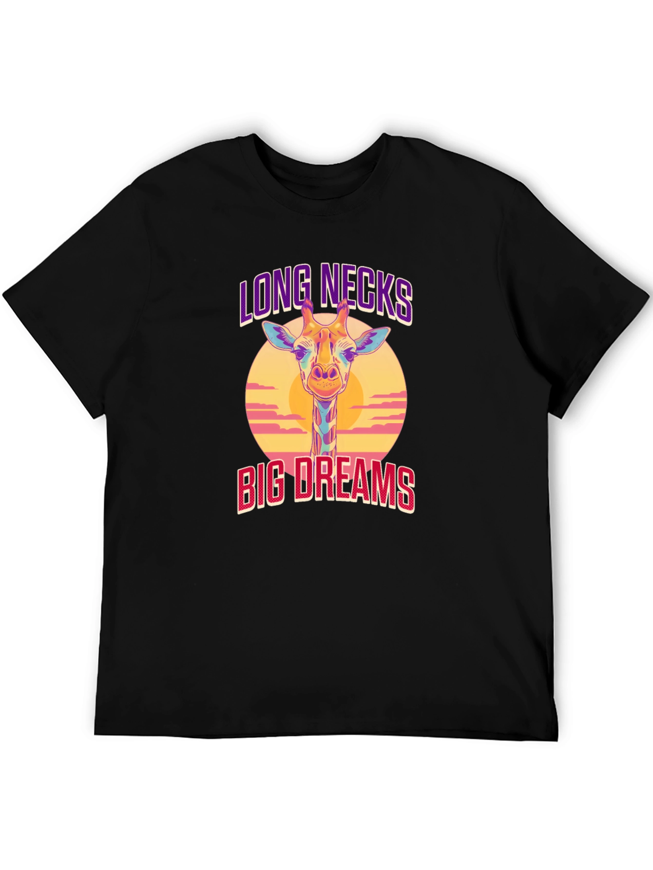 Long Necks Big Dreams Giraffe Graphic Tee