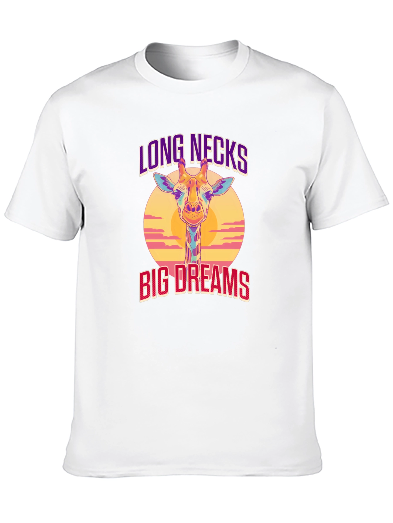 Long Necks Big Dreams Giraffe Graphic Tee