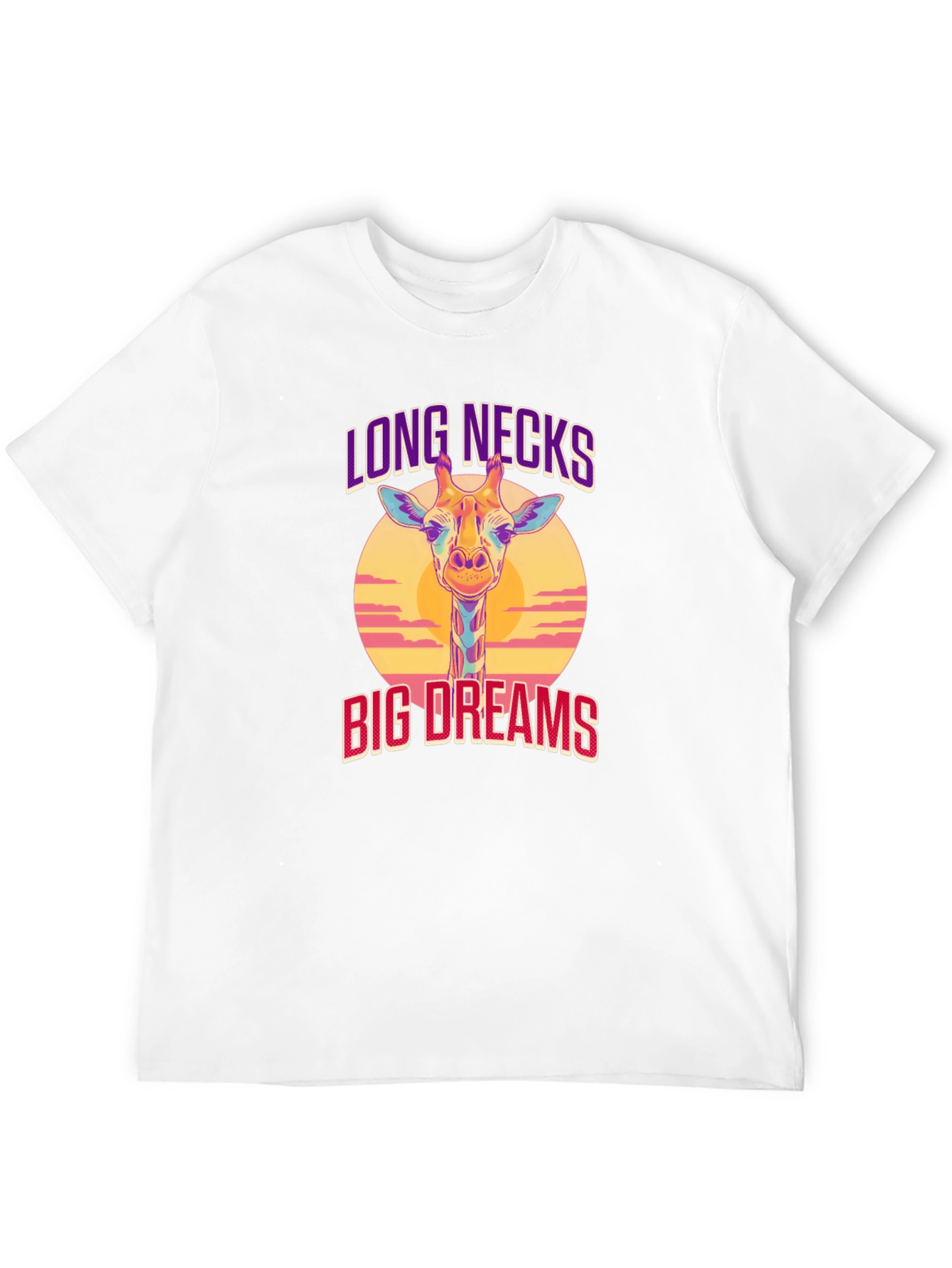 Long Necks Big Dreams Giraffe Graphic Tee