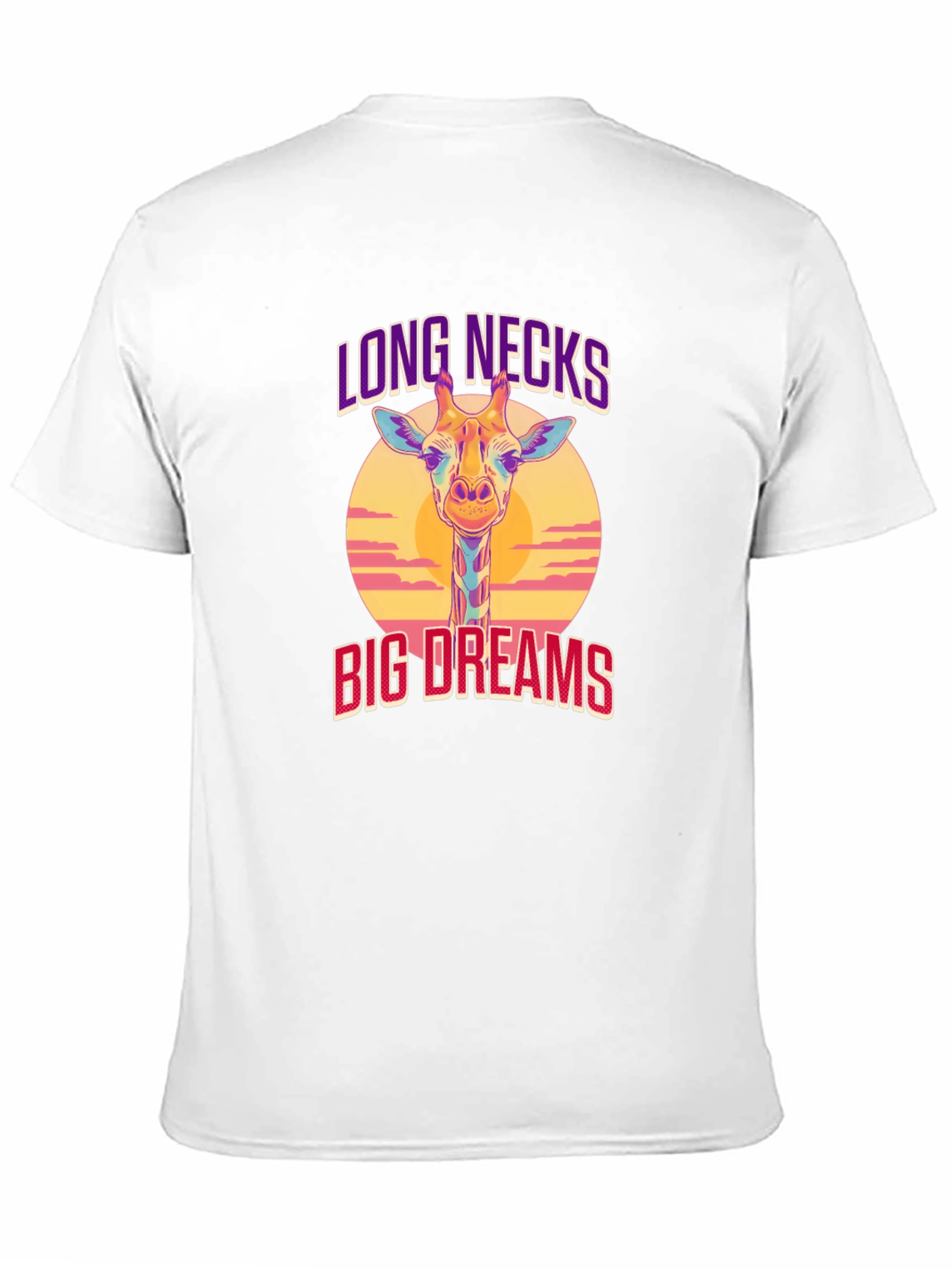 Long Necks Big Dreams Giraffe Graphic Tee