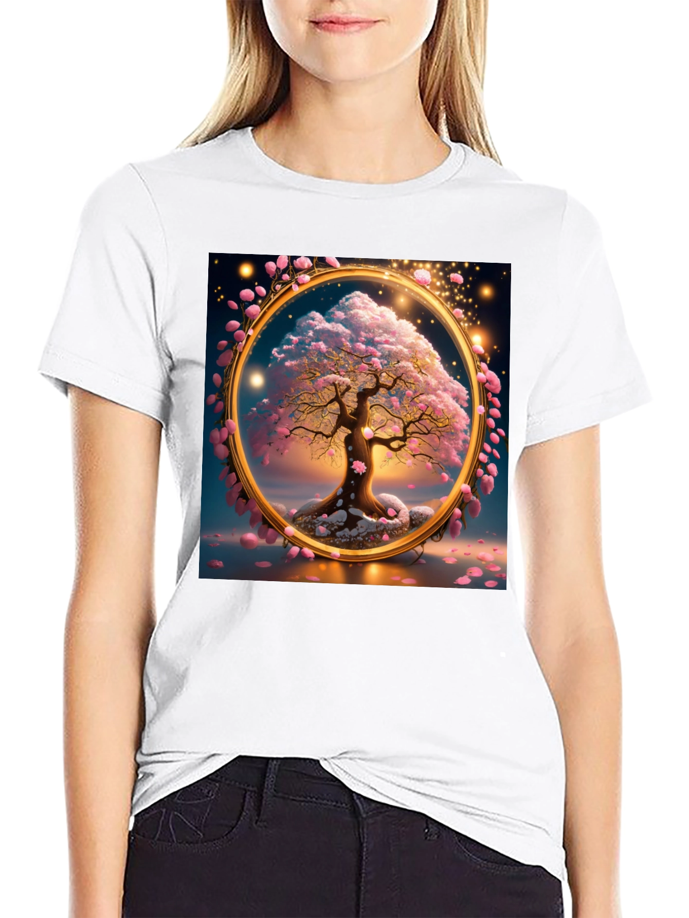 Enchanted Blossom Tree Graphic T-Shirt