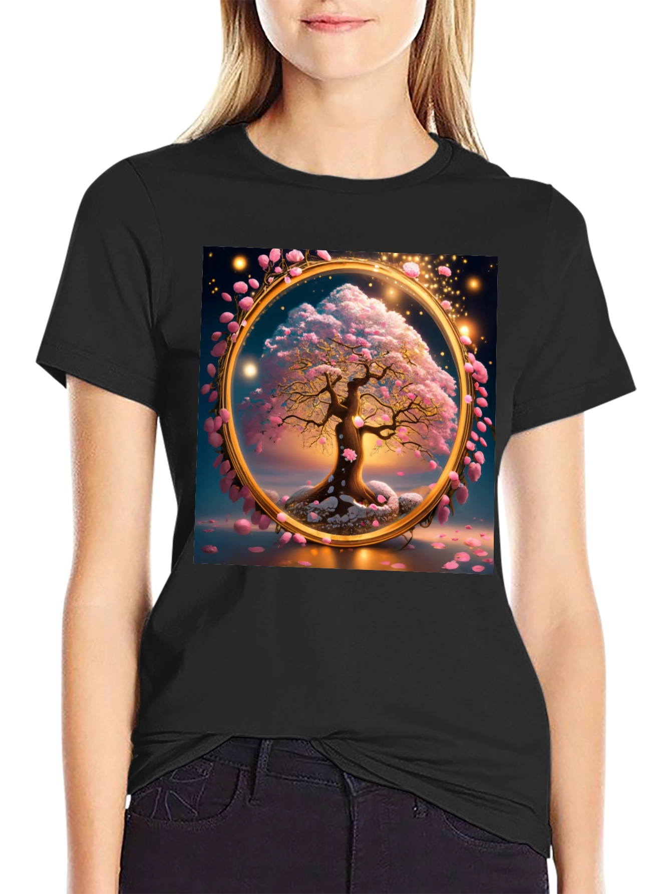 Enchanted Blossom Tree Graphic T-Shirt