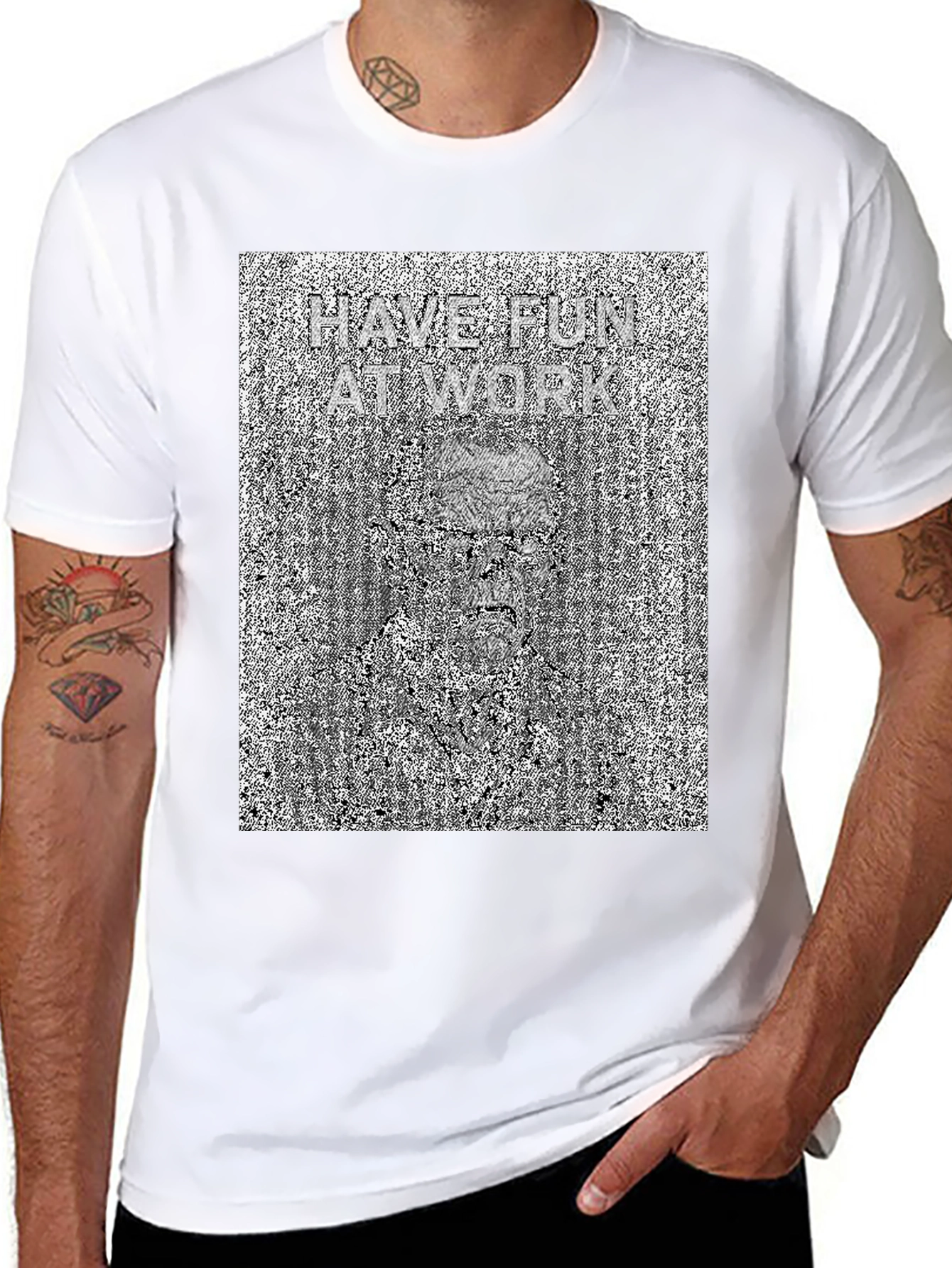 Have Fun At Work Optical Illusion T-Shirt