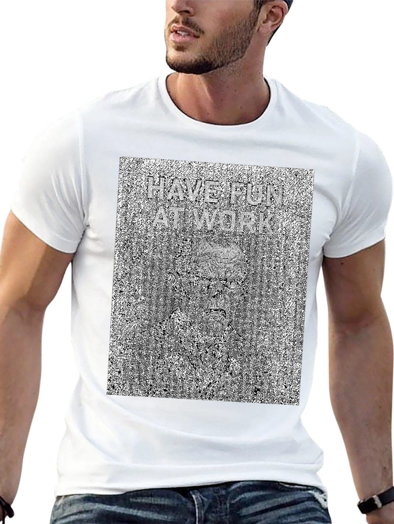 Have Fun At Work Optical Illusion T-Shirt