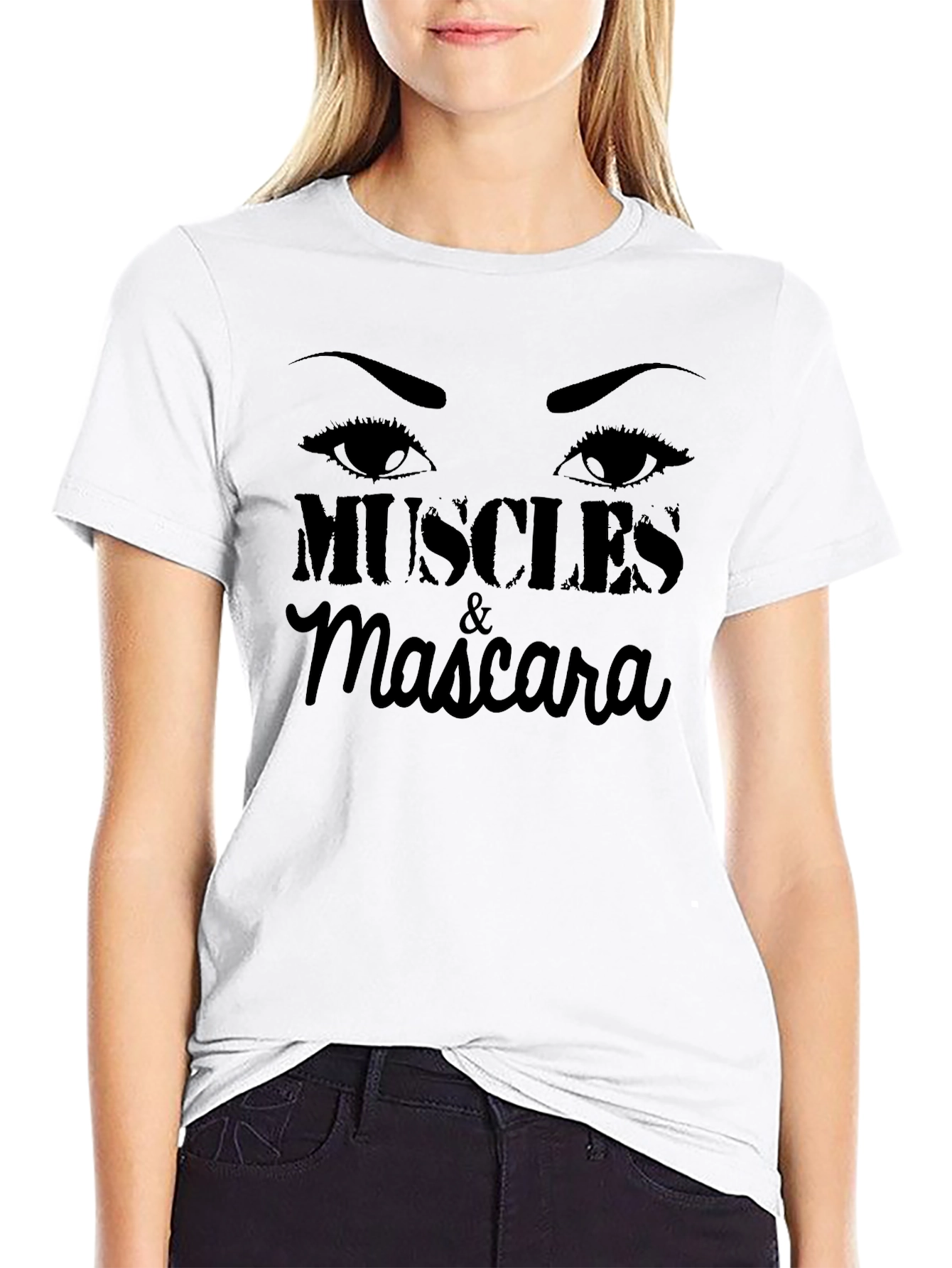 Muscles & Mascara Graphic Tee - Black