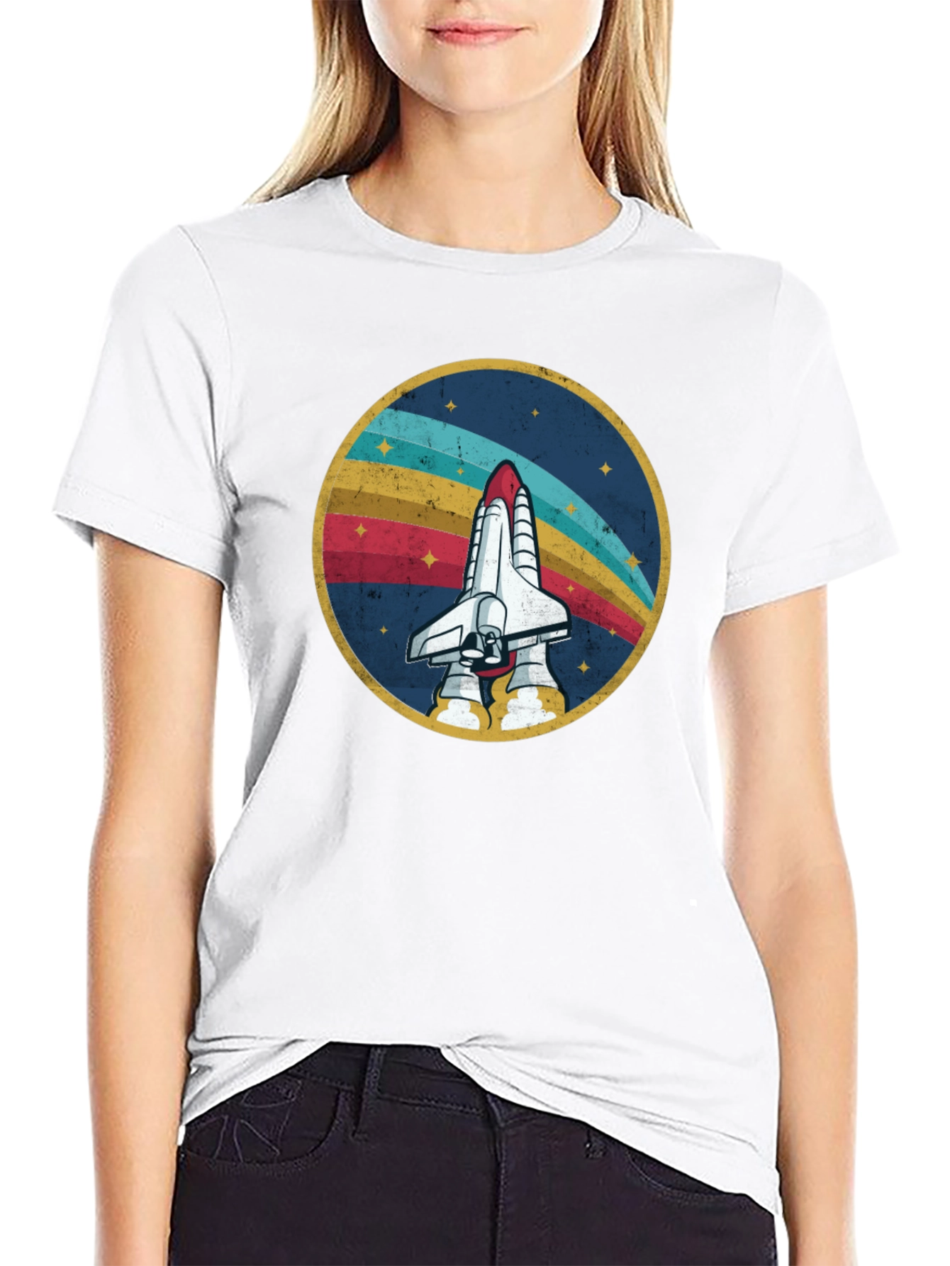Retro Space Shuttle Graphic Tee