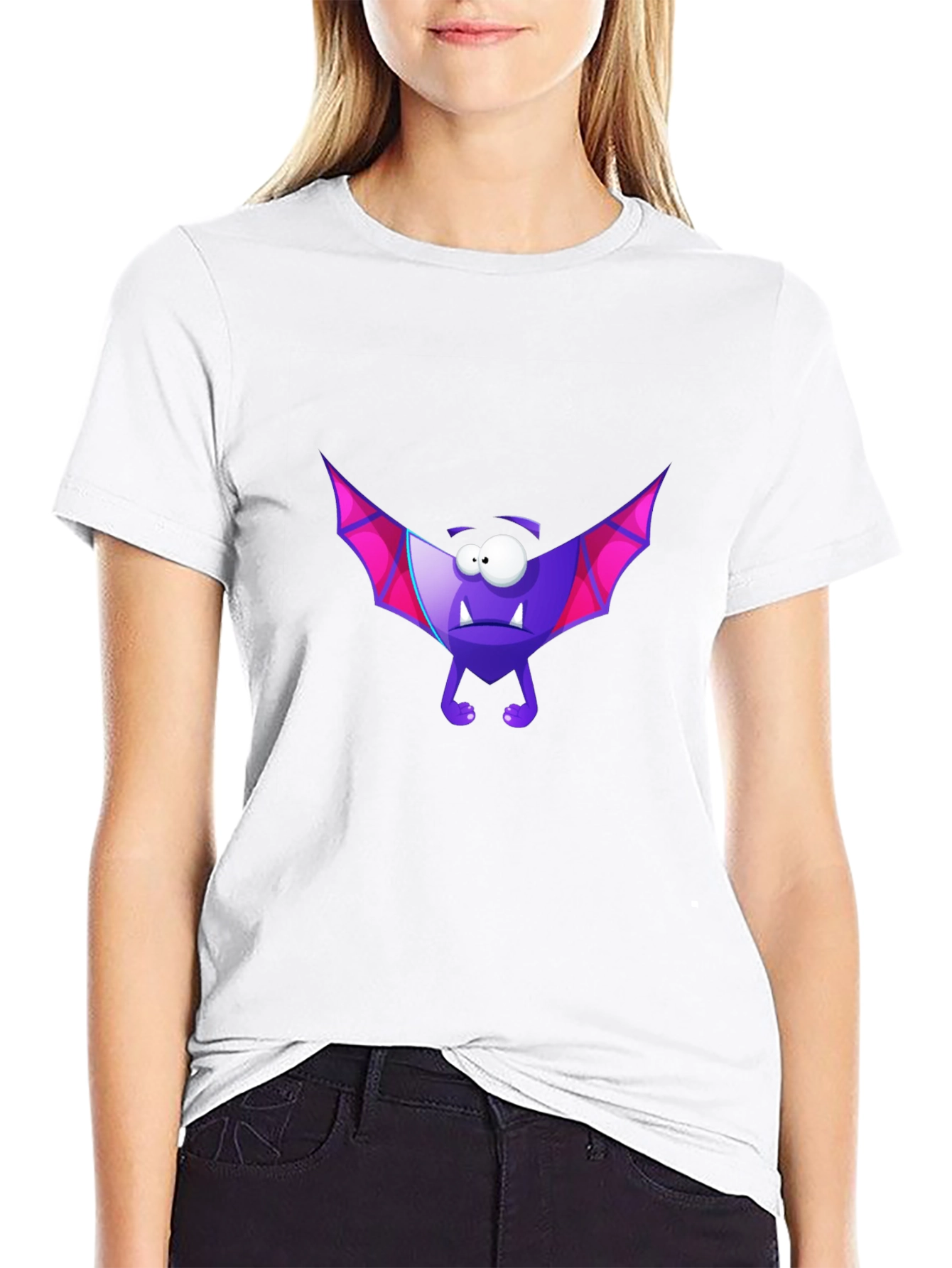 Funny Purple Bat Graphic T-Shirt