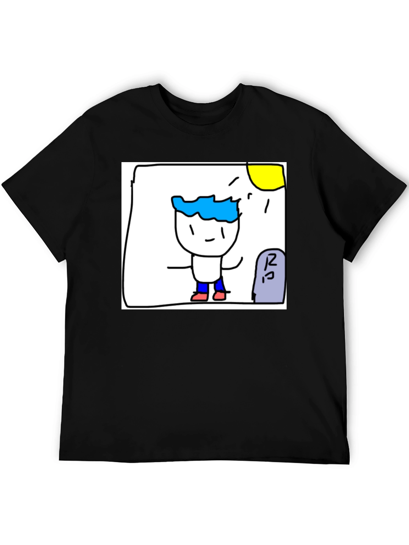 Cartoon Character Black T-Shirt