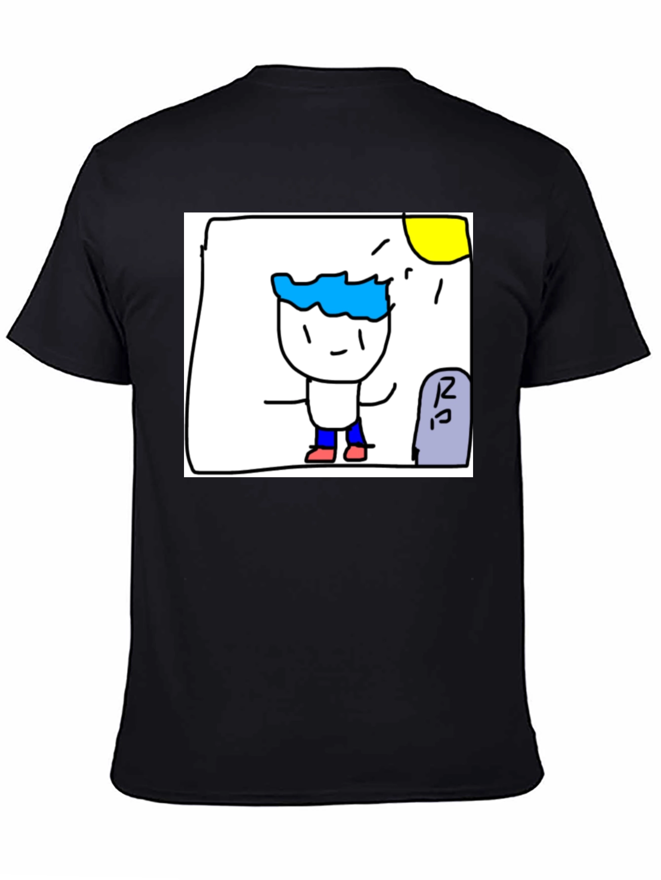 Cartoon Character Black T-Shirt